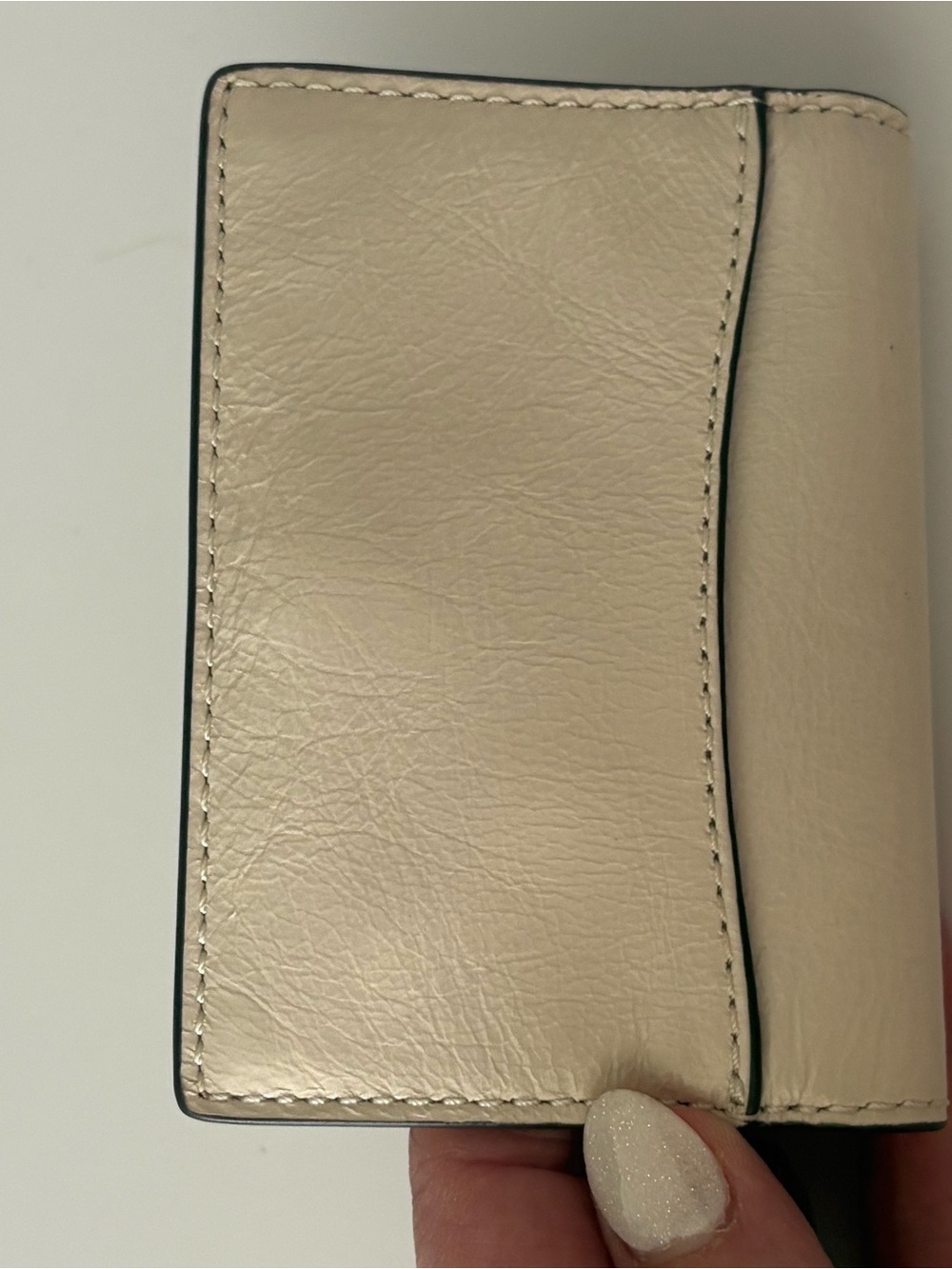 Coach Cream Leather Zip Wallet with Cherry Charm - Picture 4 of 4